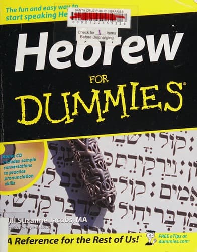 Portada de Hebrew for dummies