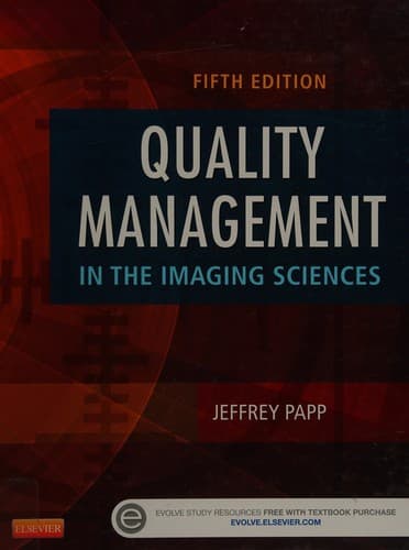 Portada de Quality Management in the Imaging Sciences