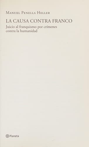 Portada de La causa contra Franco