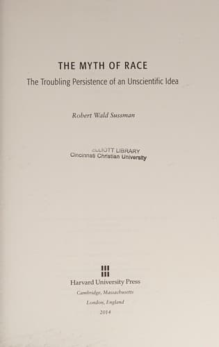 Portada de The myth of race