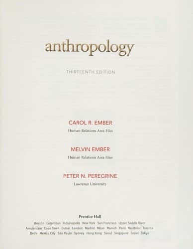 Portada de Anthropology