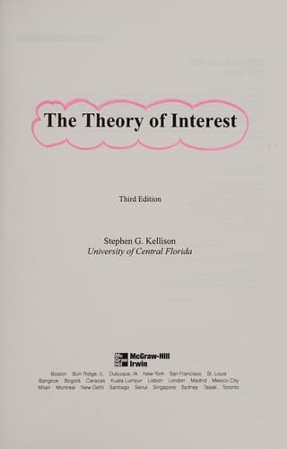 Portada de The theory of interest