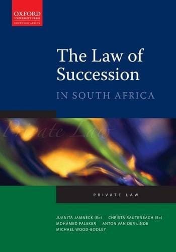 Portada de The law of succession in South Africa