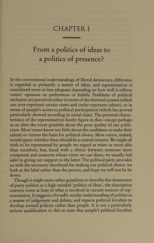 Portada de The politics of presence