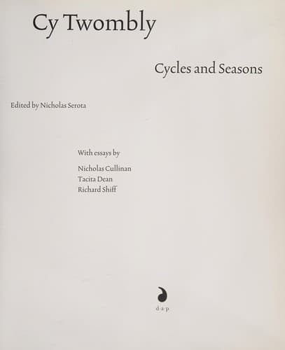 Portada de Cy Twombly