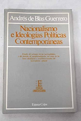 Portada de Nacionalismo e ideologías políticas contemporáneas