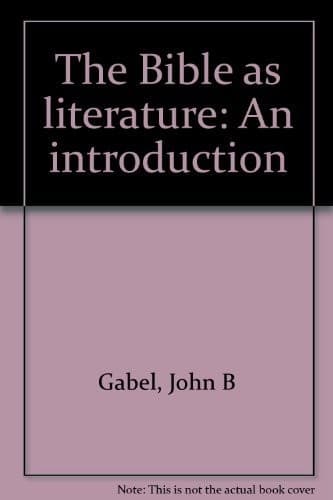 Portada de The Bible as literature