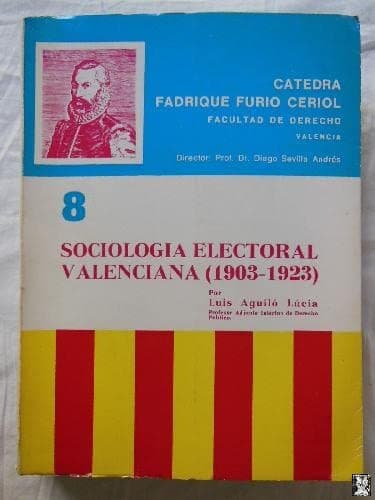 Portada de Sociología electoral valenciana (1903-1923)