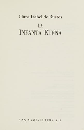 Portada de La Infanta Elena