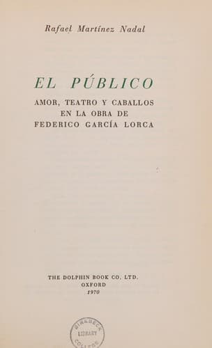 Portada de El público
