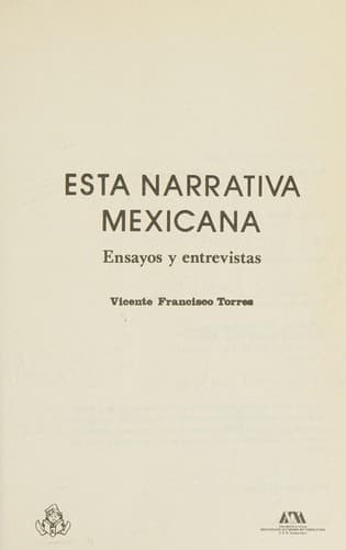 Portada de Esta narrativa mexicana