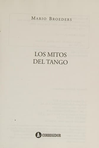 Portada de Los mitos del tango
