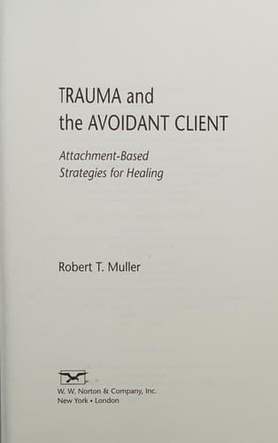 Portada de Trauma and the avoidant client