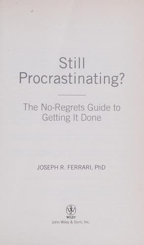 Portada de Still procrastinating