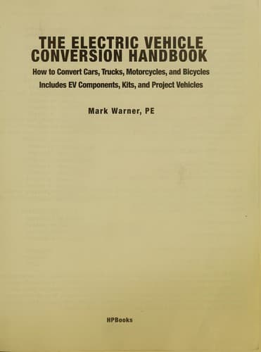 Portada de The electric vehicle conversion handbook