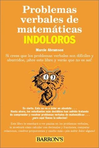 Portada de Problemas Verbales de Matematicas Indoloros
