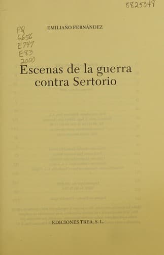 Portada de Escenas de la guerra contra Sertorio