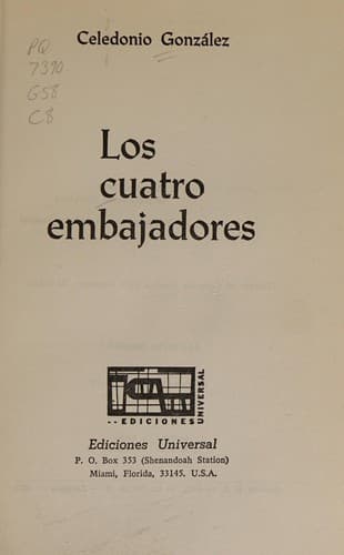 Portada de Los cuatro embajadores.