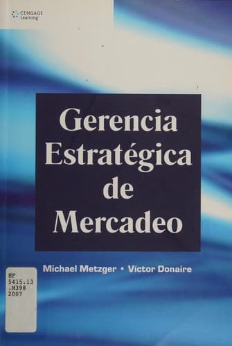 Portada de Gerencia estrategica de mercadeo