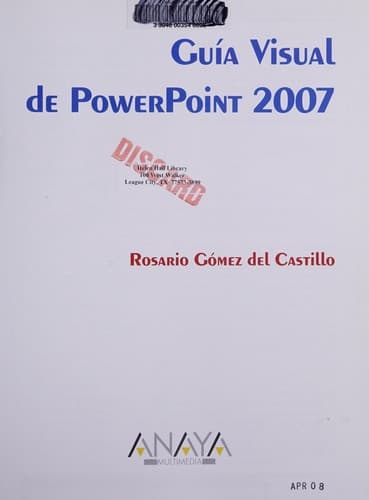 Portada de Guía visual de PowerPoint 2007