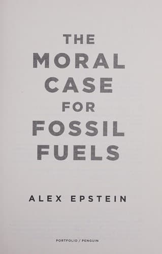 Portada de Moral Case for Fossil Fuels