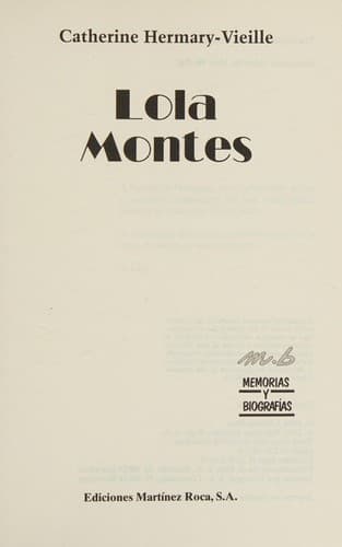 Portada de Lola Montes