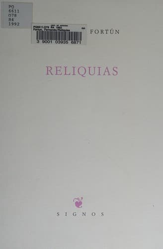 Portada de Reliquias