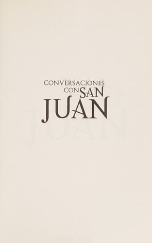 Portada de Conversaciones con San Juan