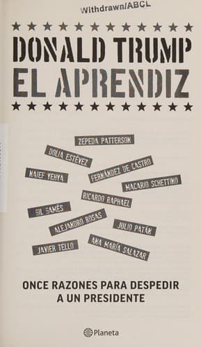 Portada de Donald Trump el aprendiz