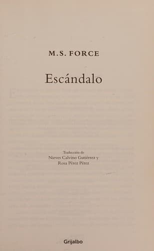 Portada de Escándalo