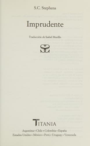 Portada de Imprudente