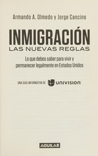 Portada de Inmigración