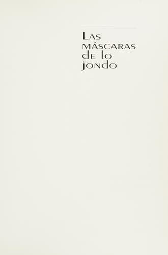 Portada de Las máscaras de lo jondo
