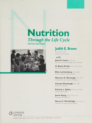 Portada de Nutrition Through the Life Cycle