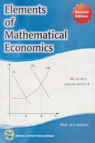 Portada de Elements of Mathematical Economics