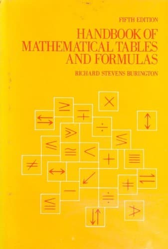 Portada de Handbook of mathematical tables and formulas.