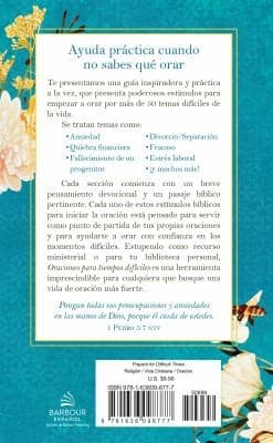Portada de Oraciones para Tiempos Difíciles