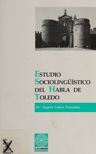 Portada de Estudio sociolingüistico del habla de Toledo