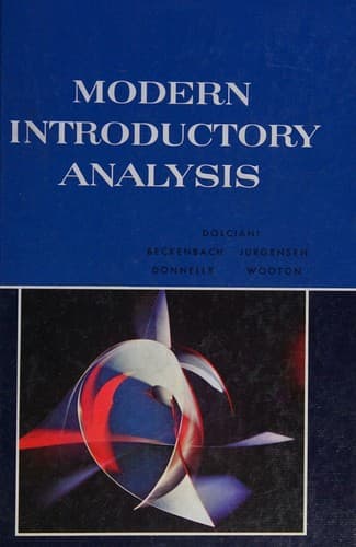 Portada de Modern Introductory Analysis