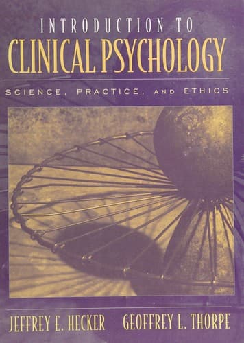 Portada de Introduction to clinical psychology