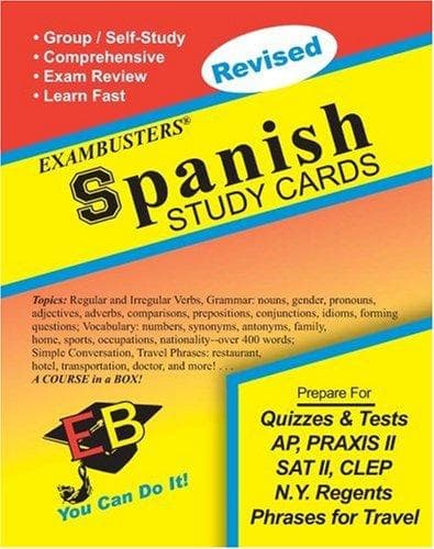 Portada de Ace's Spanish Exambusters Study Cards