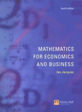 Portada de Mathematics for economics and business