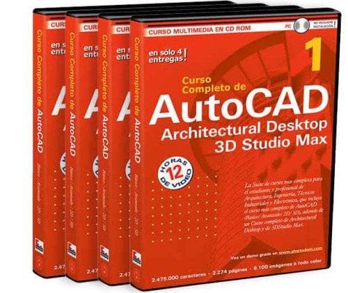 Portada de Curso Completo de AutoCAD 2D/3D, Architectural Desktop y 3D Studio Max (4 CDRoms)