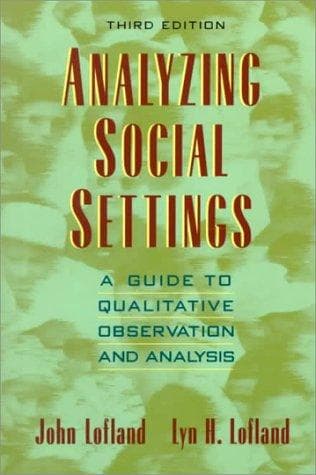 Portada de Analyzing social settings