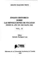 Portada de Ensayo histórico sobre las revoluciones de Yucatan