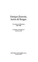 Portada de Enrique Pezzoni, lector de Borges