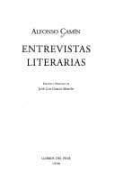 Portada de Entrevistas literarias