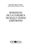 Portada de Romances de la comarca de Baza y zonas limítrofes