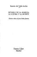 Portada de Retablo de la avaricia, la lujuria y la muerte