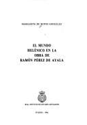 Portada de El mundo helénico en la obra de Ramón Pérez de Ayala
